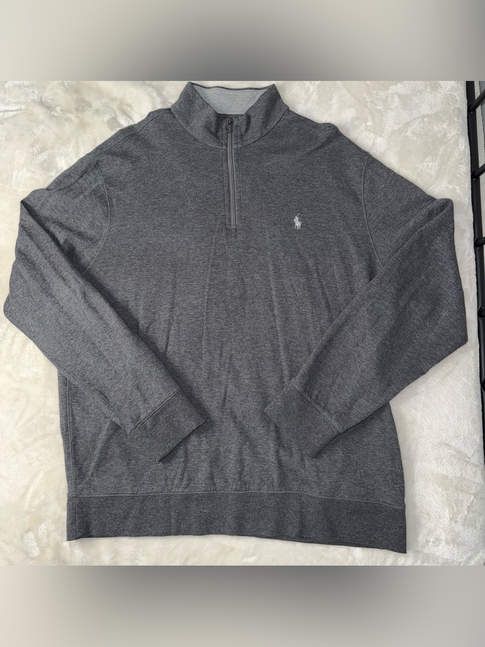 Polo by Ralph Lauren Charcoal Gray Quarter Zip Sweater